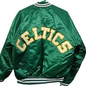Boston Celtics Satin Bomber Size Large Chalk Line
